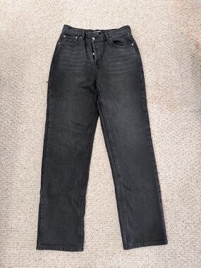 Fashion Nova Black Straight Leg Jeans